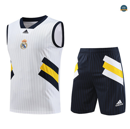 Comprar Cfb3 Camiseta Entrenamiento Real Madrid Chaleco Pantalones Equipación Blanco 2023/2024 baratas