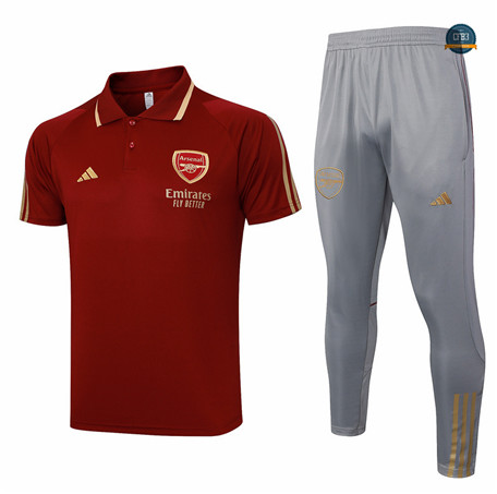 Cfb3 Camiseta Entrenamiento Polo Arsenal + Pantalones Equipación rojo granate 2024/2025