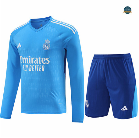 Cfb3 Camisetas Entrenamiento Real Madrid Portero + Pantalón Corto Equipación azul 2024/2025
