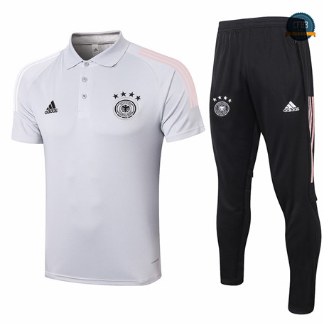 Cfb3 Camiseta Alemania POLO + Pantalones Gris claro 2020/2021