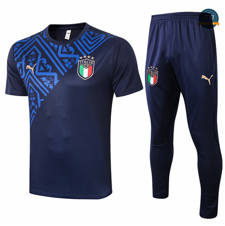 Cfb3 Camiseta Italia + Pantalones Azul OscuroCuello redondo 2020/2021
