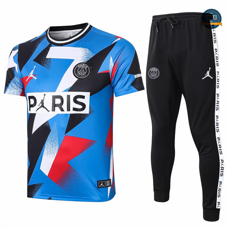 Cfb3 Camiseta PSG Jordan + Pantalones Azul Cuello redondo 2020/2021