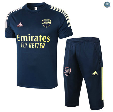 Cfb3 Camisetas Entrenamiento Arsenal + Pantalones 3/4 Equipación Azul Oscuro 2020/2021
