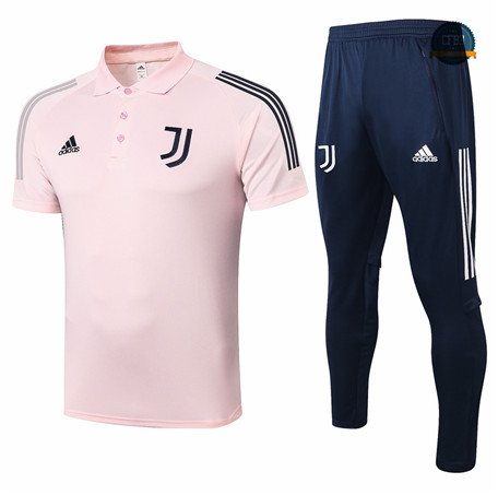 Cfb3 Camiseta Entrenamiento Juventus POLO + Pantalones Equipación Rosa 2020/2021