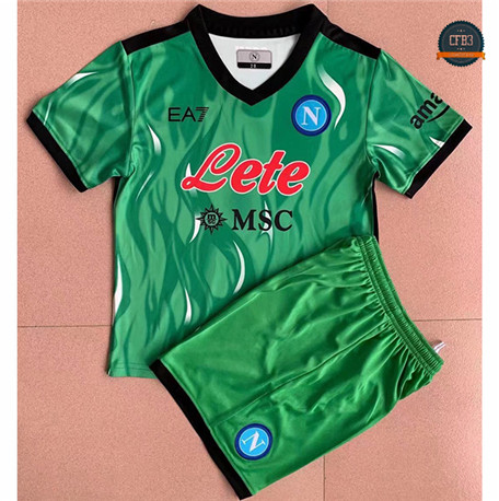 Cfb3 Camiseta Napoli Niños Portero Equipación Verde 2021/2022