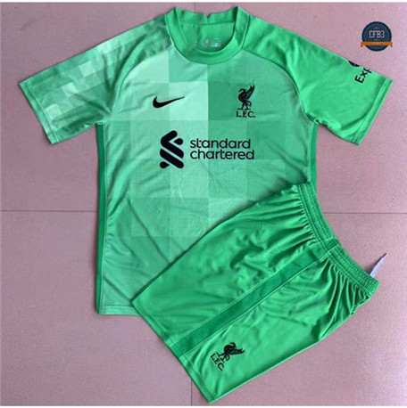Cfb3 Camiseta Liverpool Niños Portero Verde 2021/2022