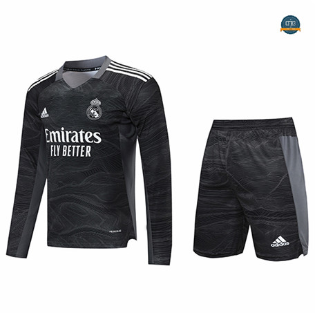 Cfb3 Camiseta Real Madrid Portero + Pantalones Manga larga Negro 2021/2022