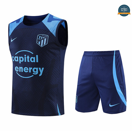 Cfb3 Camiseta Entrenamiento Atletico Madrid Chaleco + Pantalones Equipación Azul 2022/2023 f320