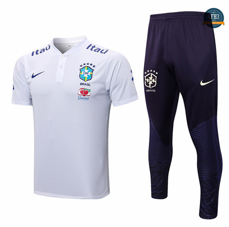Cfb3 Camiseta Entrenamiento Brasil + Pantalones Equipación Blanco 2022/2023 f352