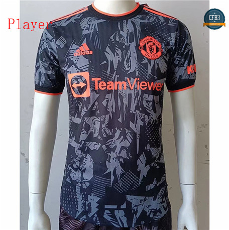 Cfb3 Camiseta Player Version Manchester United Equipación camouflage Negro 2022/2023