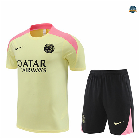 Outlet Camiseta entrenamiento Paris Paris Saint Germain Enfant + Pantalón Corto amarillo claro 2024/2025