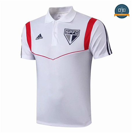 Camiseta Entrenamiento Q55 Sao Paulo Equipación POLO Blanco 2019/2020