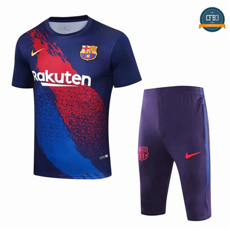 Camiseta Entrenamiento Q60 Barcelona + Pantalones Equipación Púrpura Cuello redondo 2019/2020