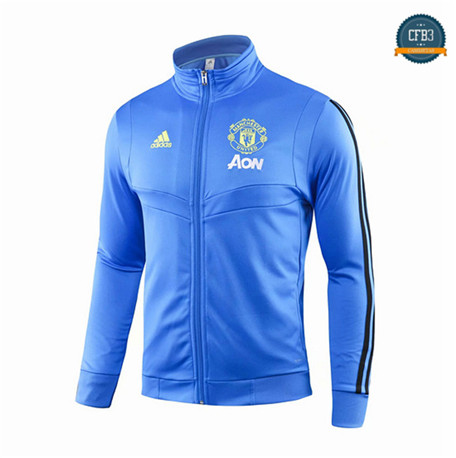 Camiseta Chaqueta Q115 Manchester United Equipación Azul/Negro 2019/2020