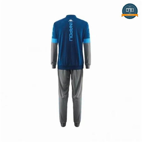 Cfb3 Camisetas B039 - Chaqueta Chandal Napoli Azul/Gris 2019/2020