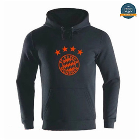Cfb3 Camisetas B053 - Sudadera con Capucha Bayern Munich Negro 2019/2020
