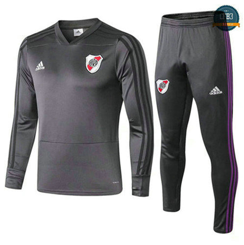 Chándal River Plate Gris Oscuro 2018/2019 Cuello V