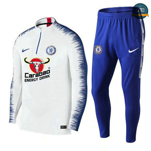 Chándal Chelsea Blanco + Pantalones Azul 2019/2020 Presion De Acero