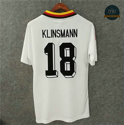 Camiseta 1994 Alemania 1ª Equipación Blanco (18 KLINSMANN)