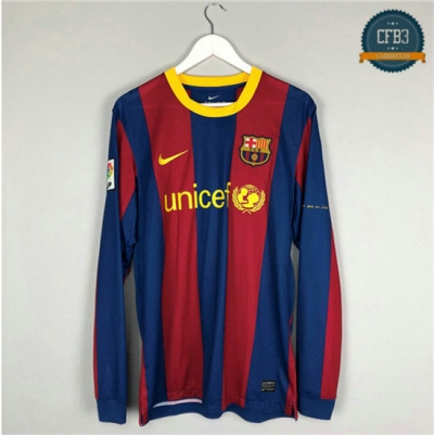 Camiseta 2010-11 Barcelona Manga Larga 1ª Equipación