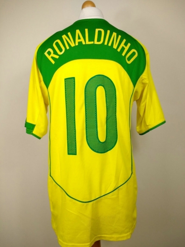 Camiseta 2004 Bresil 1ª Equipación (10 Ronaldinho)