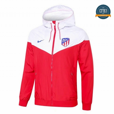 Cfb3 Camisetas Chaquetas Rompevientos Atletico Madrid Rojo/Blanco 2018/2019 Sombrero