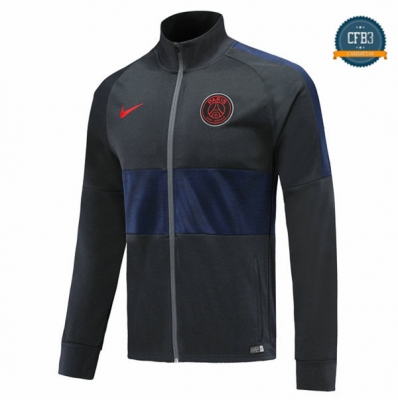 Cfb3 Camisetas Chaqueta Sudadera PSG Negro/Azul Oscuro 2019/2020 Cuello alto