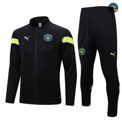 Nuevas Cfb3 Camiseta Chaqueta Chándal Manchester City Equipación Negro 2022/2023