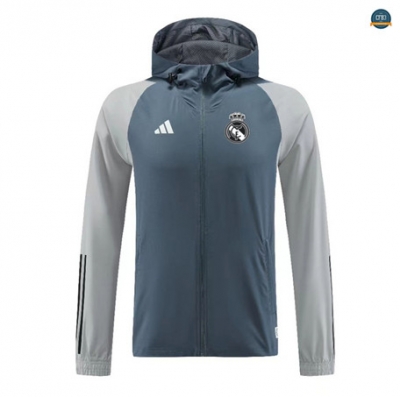 Nuevas Cfb3 Rompevientos Real Madrid Equipación Azul/Gris 2023/2024