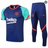 Cfb3 Camiseta Entrenamiento Barcelona + Pantalones Equipación Azul/Verde 2021/2022