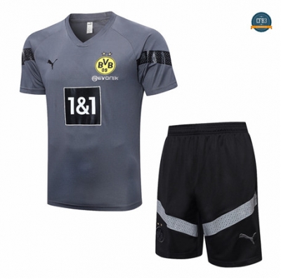 Venta Cfb3 Camiseta Entrenamiento Borussia Dortmund + Pantalones Equipación Gris 2022/2023