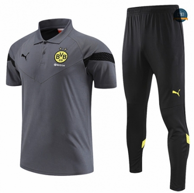 Diseñar Cfb3 Camiseta Entrenamiento Borussia Dortmund + Pantalones Equipación Gris 2022/2023