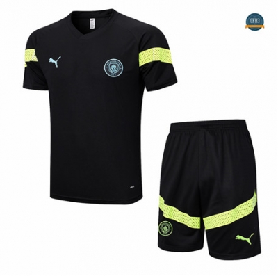 Comprar Cfb3 Camiseta Entrenamiento Manchester City + Pantalones Equipación Negro 2022/2023