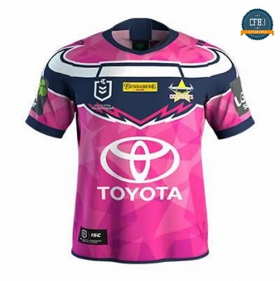 Cfb3 Camiseta Rugby North Queensland Cowboys edición de recuerdo 2019/2020 Rosa