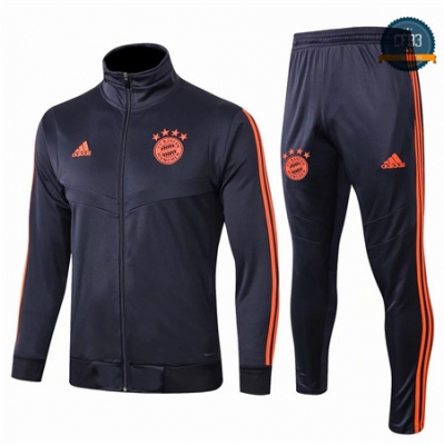 Cfb3 Camisetas D011 Chaqueta Chandal Bayern Munich Azul Oscuro/banda Amarillo 2019/2020