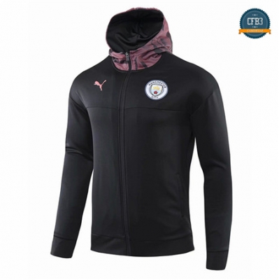 Cfb3 Camisetas D248 Chaqueta Manchester City Negro/Púrpura Sombrero 2019/2020