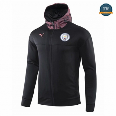 Cfb3 Camisetas D248 Chaqueta Manchester City Negro/Púrpura Sombrero 2019/2020