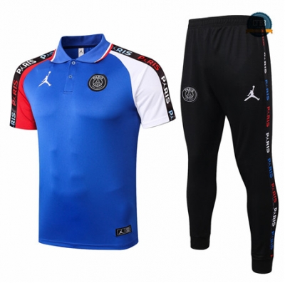 Cfb3 Camiseta Entrenamiento Jordan POLO + Pantalones Azul/Rojo/Blanco 2020/2021