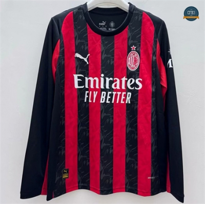 Crea Camiseta futbol AC Milan 1ª Equipación Manga Larga 2025/2026