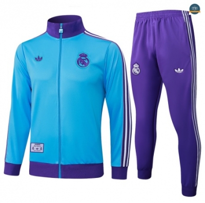 Venta Chaqueta Chándal Fútbol Real Madrid Equipación Azul claro/Violeta 2025/2026