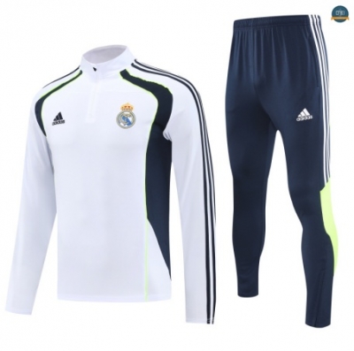 Nuevas Chándal Real Madrid Equipación Blanco/Azul marino/Verde 2025/2026