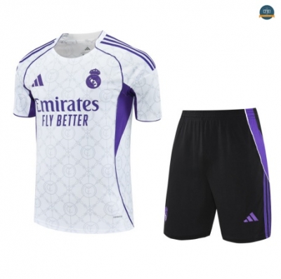 Venta Real Madrid + Pantalón Equipación Blanco/negro/Violeta 2025/2026