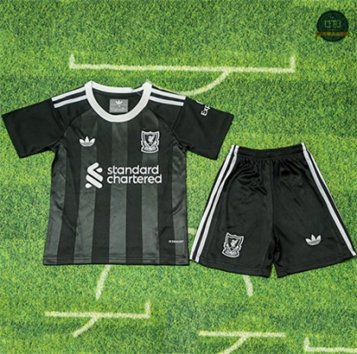 Cfb3 Camiseta futbol Liverpool Niño Equipación Portero Negro 2025/2026