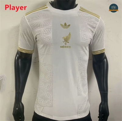 Diseño Camiseta futbol Mexico Player Copa de oro Equipación Especial Blanco 2025/2026