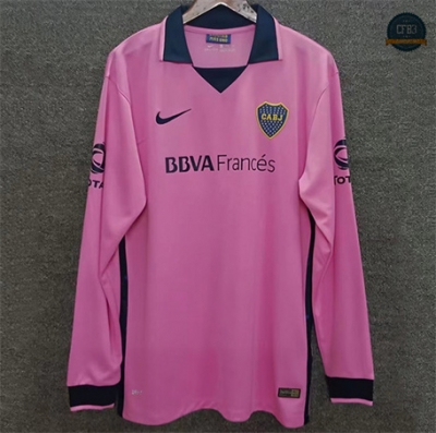Cfb3 Camiseta futbol Retro 2013-14 Boca Equipación Rosa Manga Larga