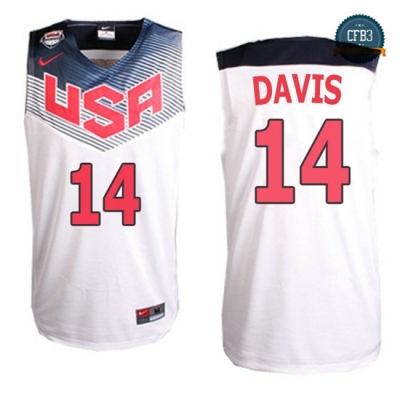cfb3 camisetas Anthony Davis, USA 2014 - Blanco