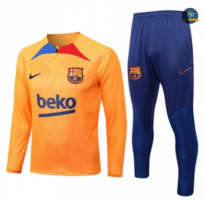 Cfb3 Camiseta Chándal Barcelona Equipación Naranja/Azul 2022/2023 C078