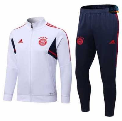 Cfb3 Camiseta Chaqueta Chándal Bayern Munich Equipación Blanco 2022/2023 C052