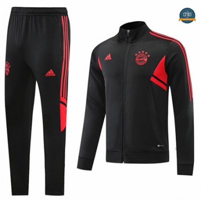 Cfb3 Camiseta Chaqueta Chándal Bayern Munich Equipación Negro 2022/2023 C054