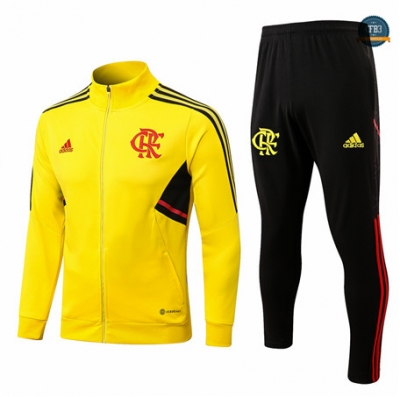 Cfb3 Camiseta Chaqueta Chándal Flamengo Equipación Amarillo 2022/2023 C016